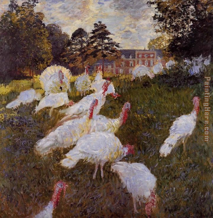 Turkeys painting - Claude Monet Turkeys art painting